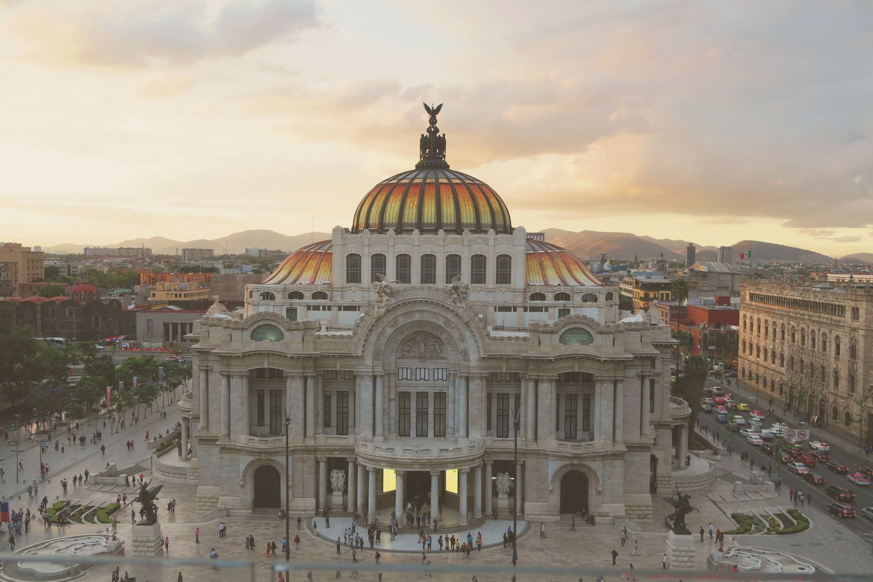 Palacio de Bellas Artes, Ciudad de México, al atardecer